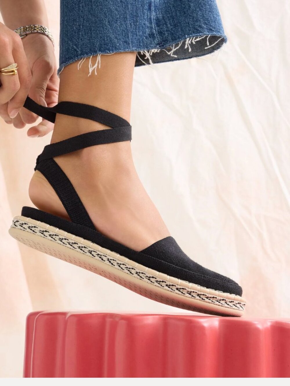 Rothy's The D'Orsay Espadrille, never worn -- 10, black